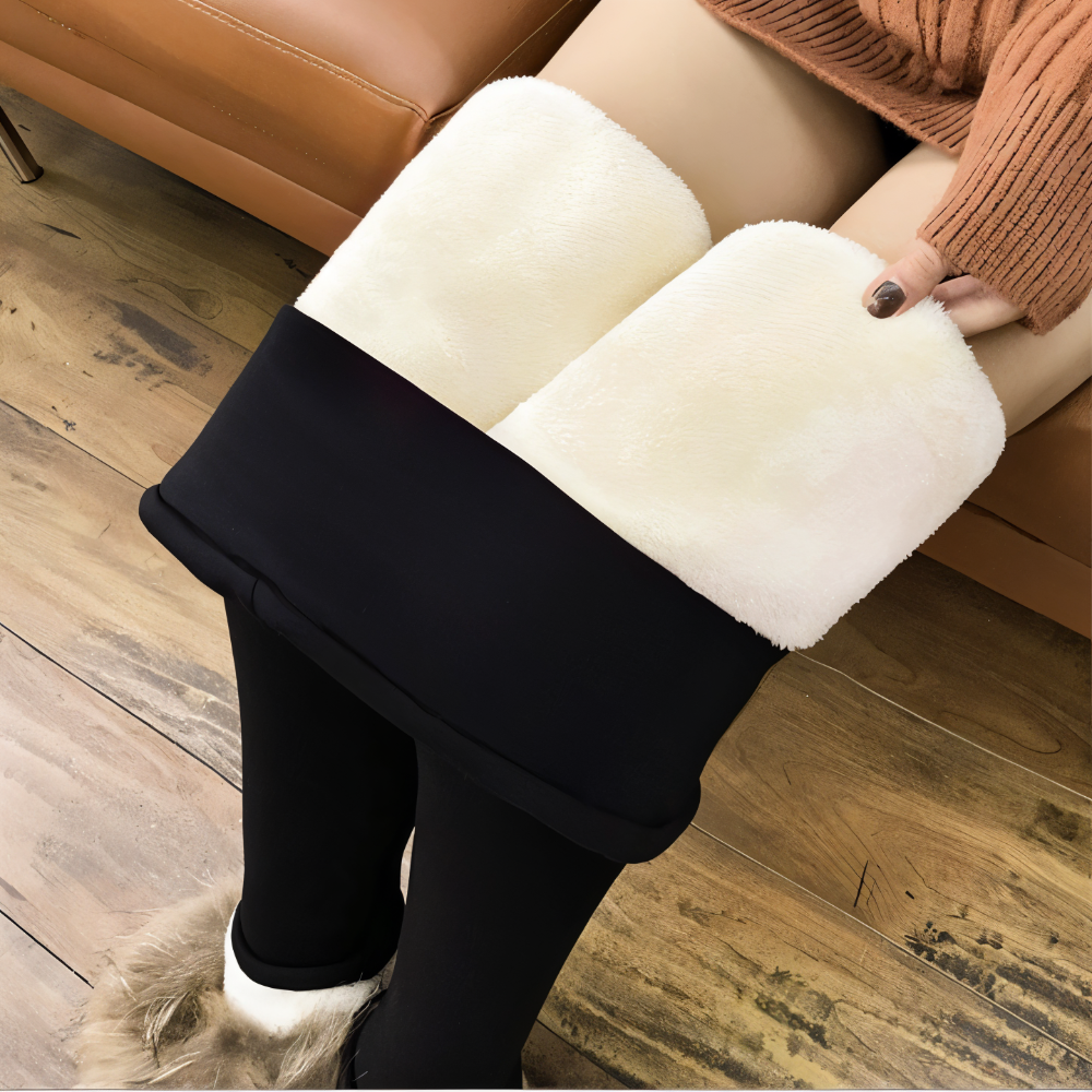 FitFlex Fleece Legging - Plüschhose mit hoher Taille und Dehnbarkeit für Frauen