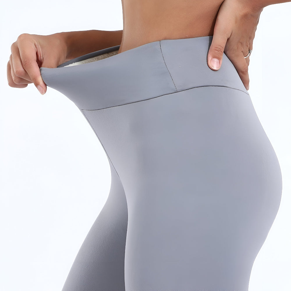 FitFlex Fleece Legging - Plüschhose mit hoher Taille und Dehnbarkeit für Frauen