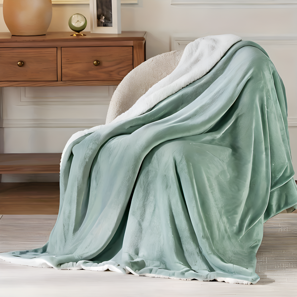 Fleecy Plaid - Dicke & Flauschige Flanell Sherpa Fleece Blanket