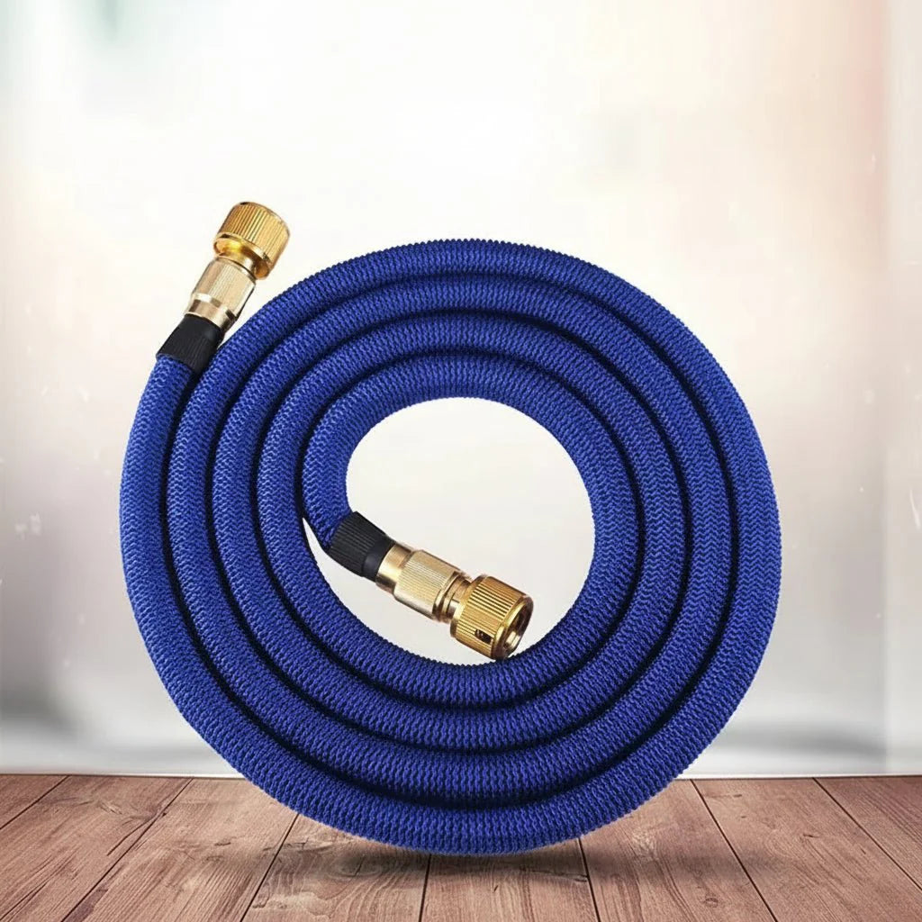 Flextor Flexibler Gartenschlauch | 3-fach Ausziehbar, Leicht und Kompakt 2