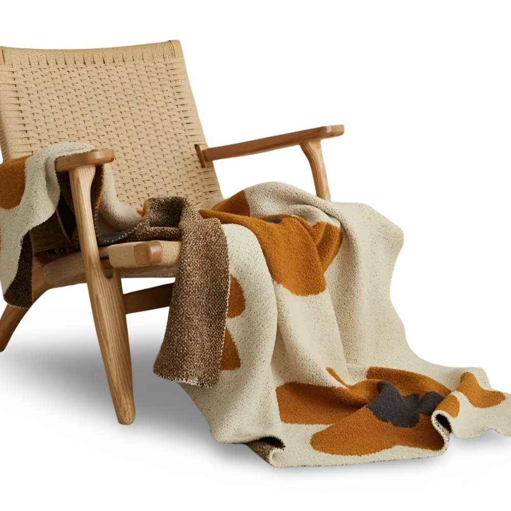 Blumenmuster Strick Kusheldecke – Gemütliche und Stilvolle Wohndecke für Ihr Zuhause