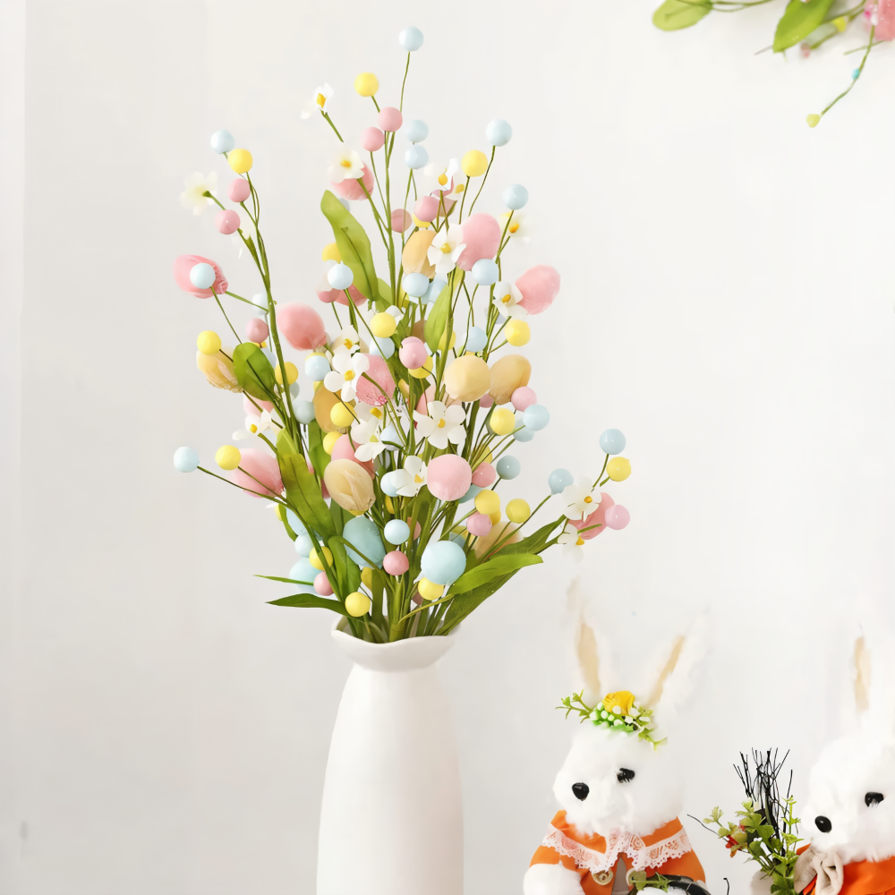 Floret Pastell Osterei Rebe - 50cm Biegsame Faux Floralen Zweig für Osterdeko