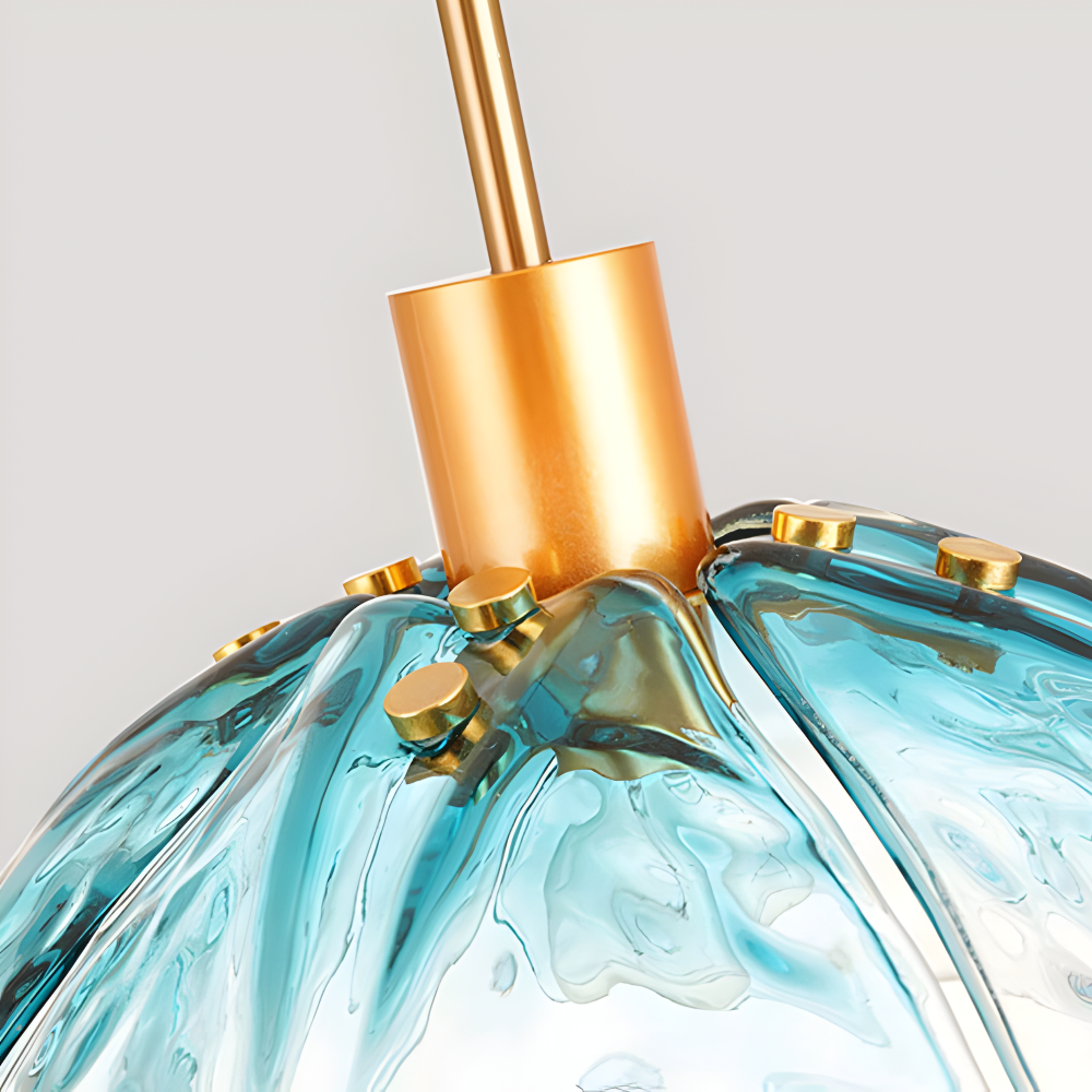 Blumen Gloss Pendelleuchte - Stilvolle Bunte Florale LED Hängelampe