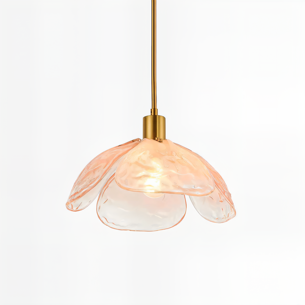 Blumen Gloss Pendelleuchte - Stilvolle Bunte Florale LED Hängelampe