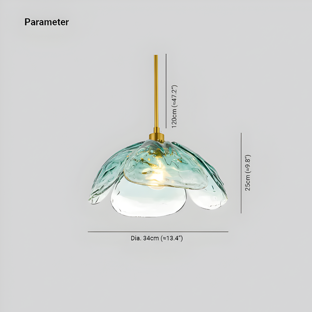 Blumen Gloss Pendelleuchte - Stilvolle Bunte Florale LED Hängelampe