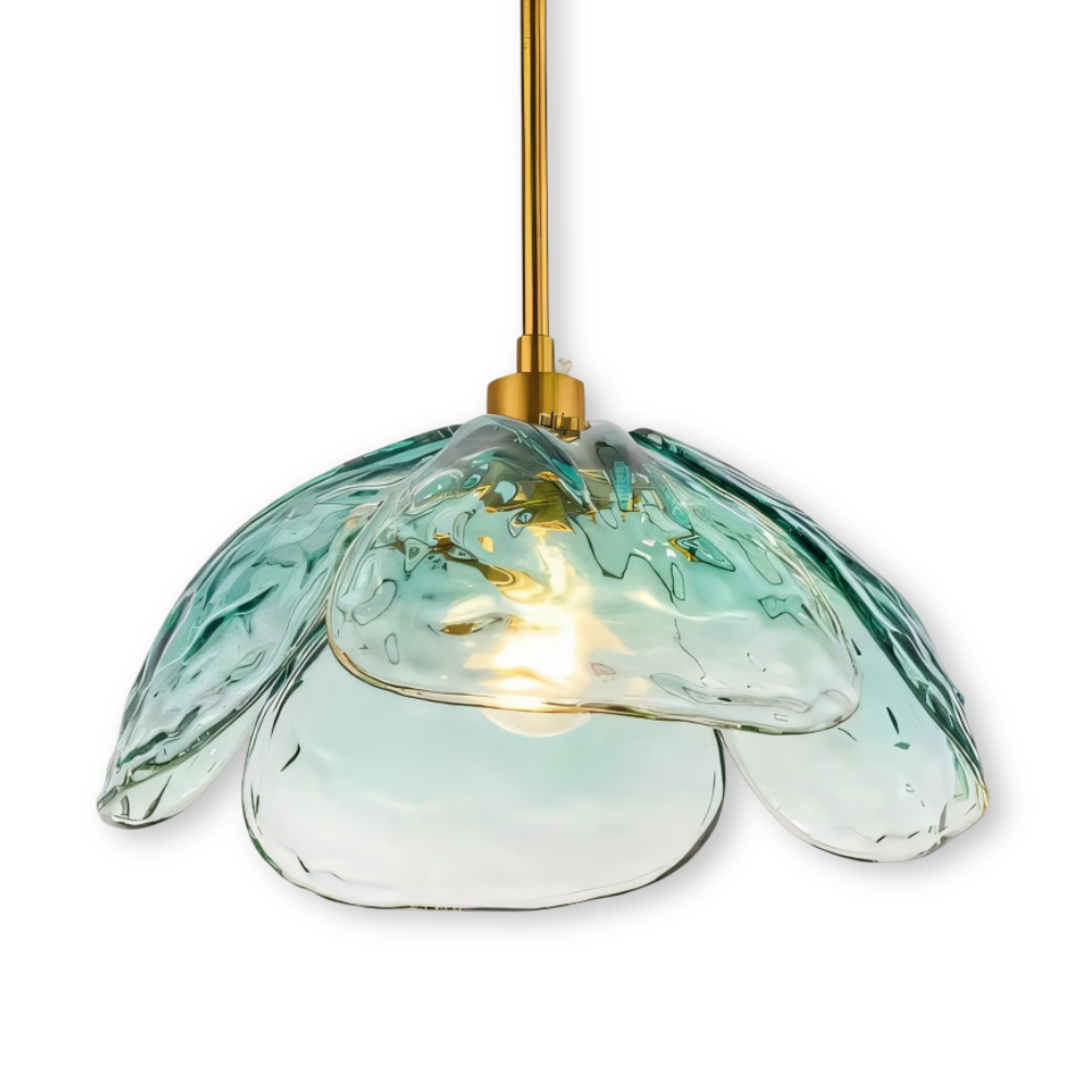 Blumen Gloss Pendelleuchte - Stilvolle Bunte Florale LED Hängelampe