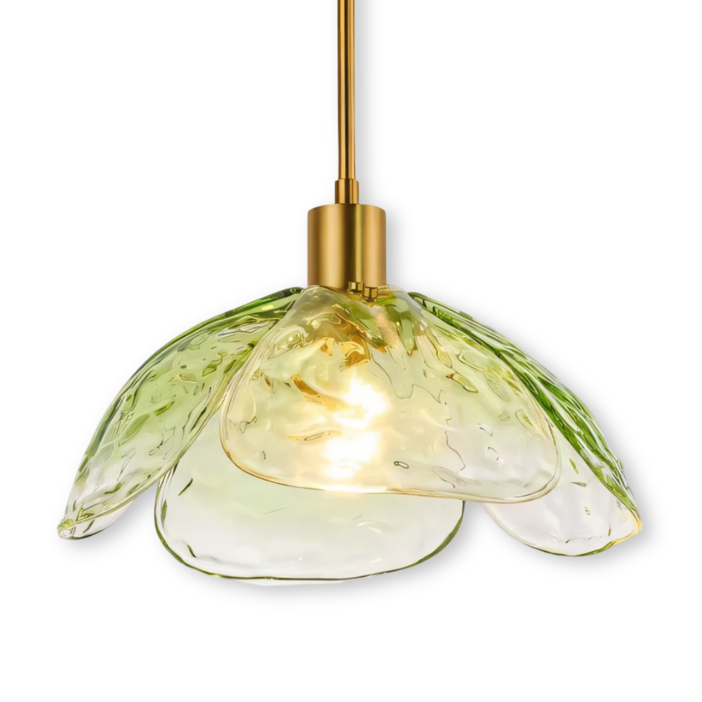 Blumen Gloss Pendelleuchte - Stilvolle Bunte Florale LED Hängelampe