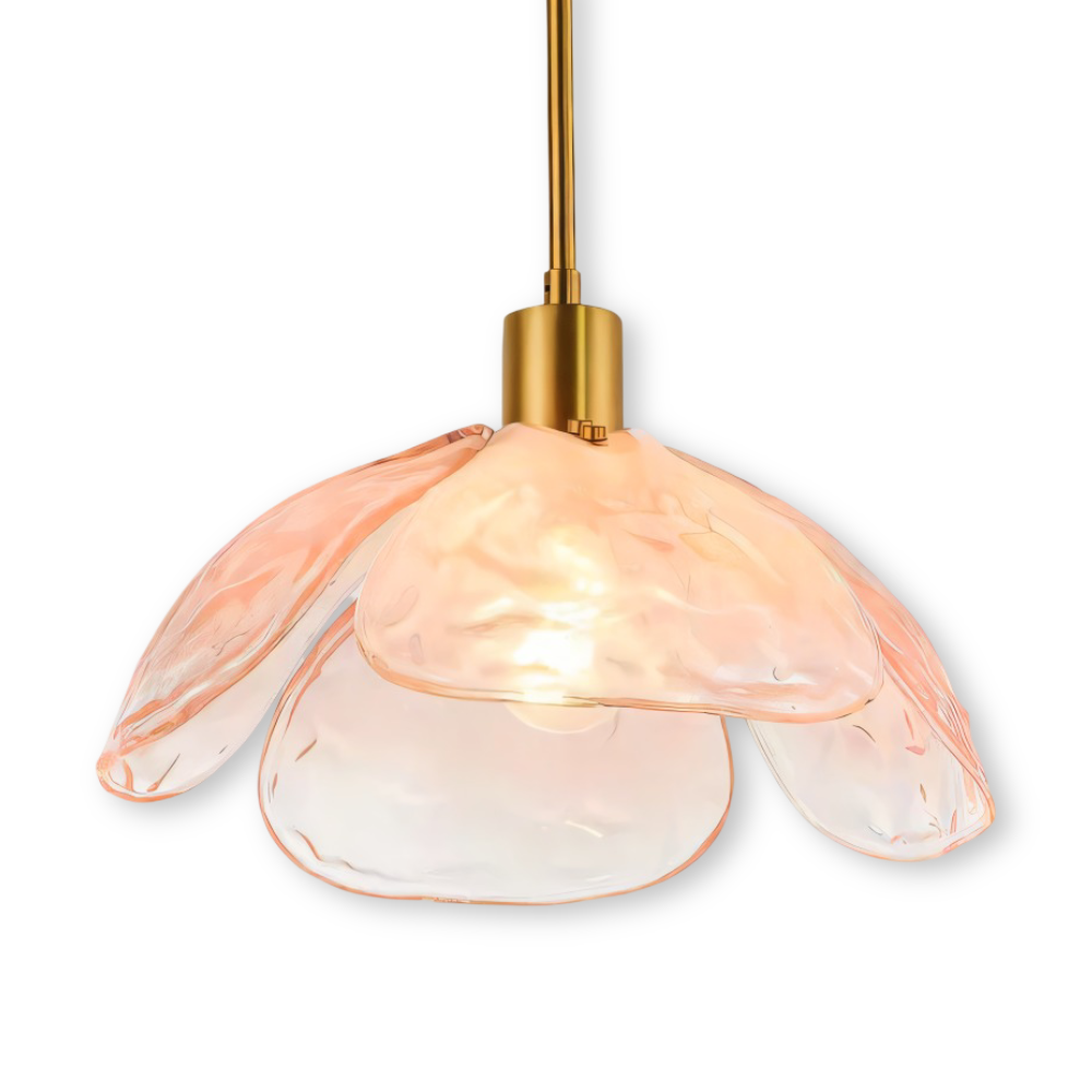 Blumen Gloss Pendelleuchte - Stilvolle Bunte Florale LED Hängelampe