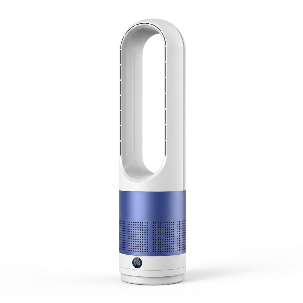 Flügelloser Ventilator mit Fernbedienung – Leiser Turmventilator mit bürstenlosem DC-Motor für Schlafzimmer & Wohnzimmer