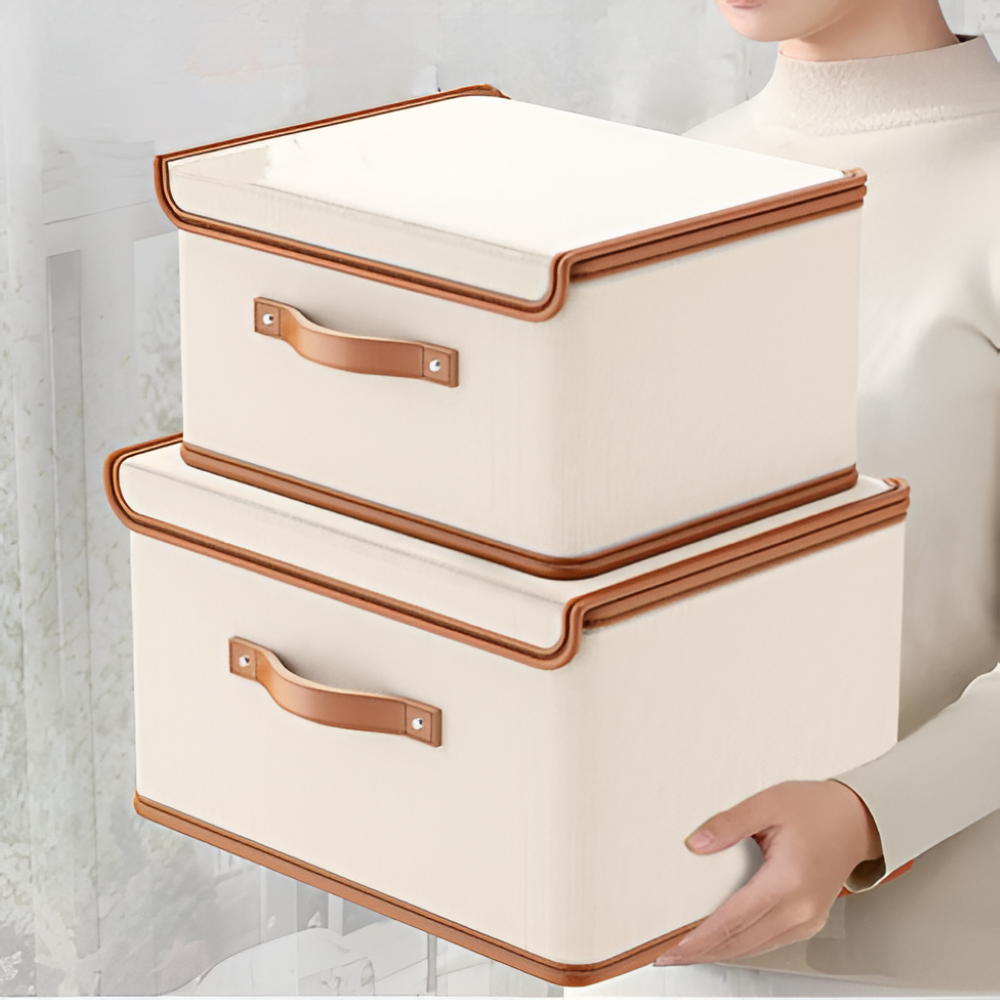 Faltbare Aufbewahrungsbox mit Deckel & Stahlrahmen – Kleiderschrank Organizer