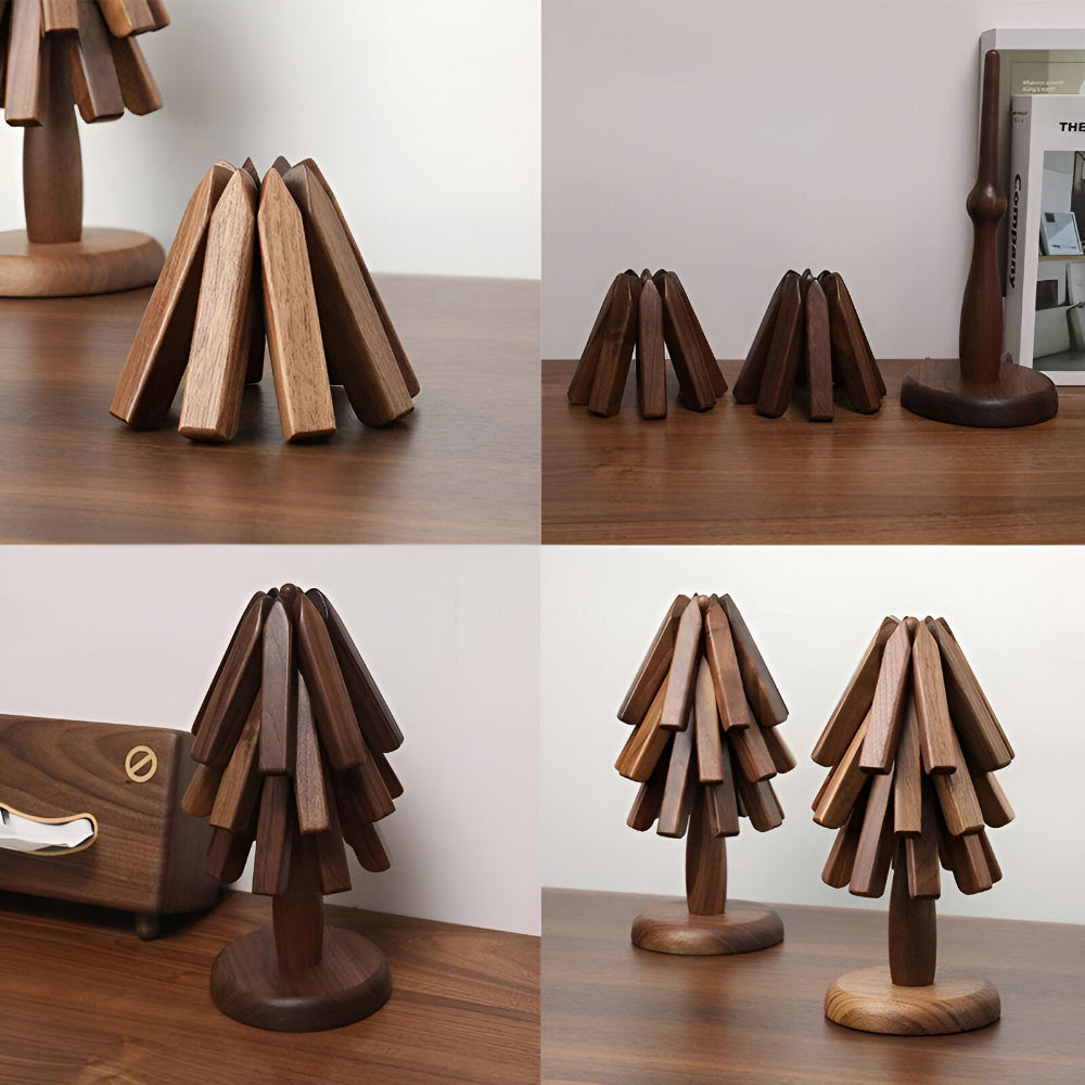 Faltbare Walnuss Tischunterlage - Elegante und Nachhaltige Matte für Ihr Zuhause