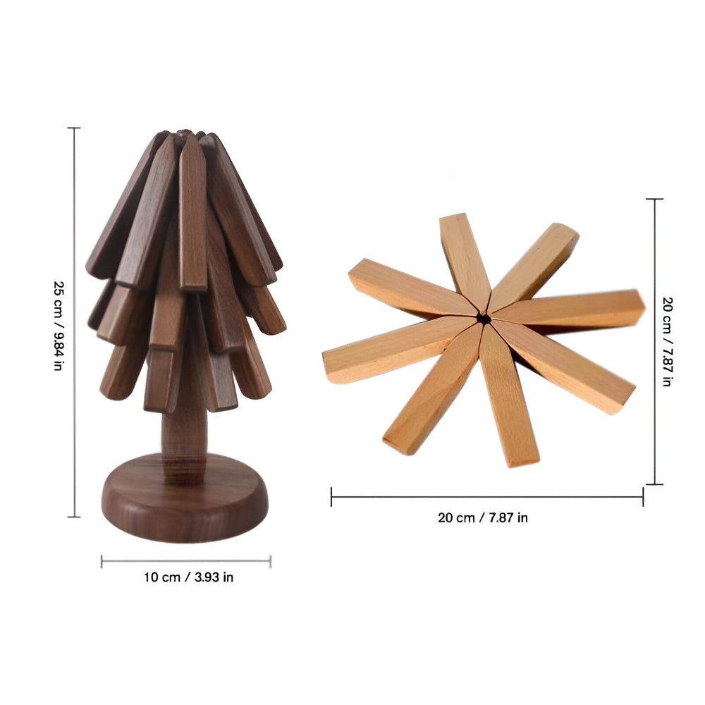 Faltbare Walnuss Tischunterlage - Elegante und Nachhaltige Matte für Ihr Zuhause