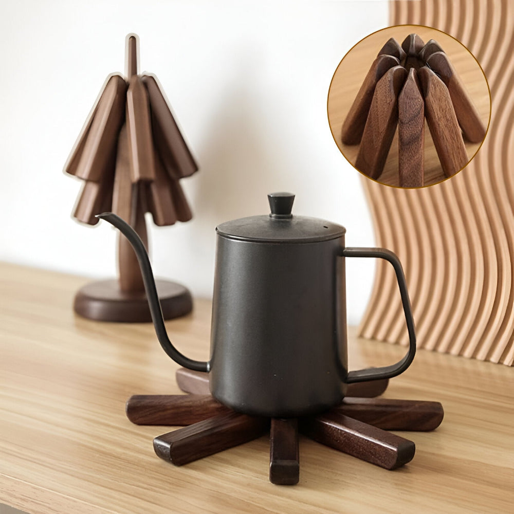 Faltbare Walnuss Tischunterlage - Elegante und Nachhaltige Matte für Ihr Zuhause