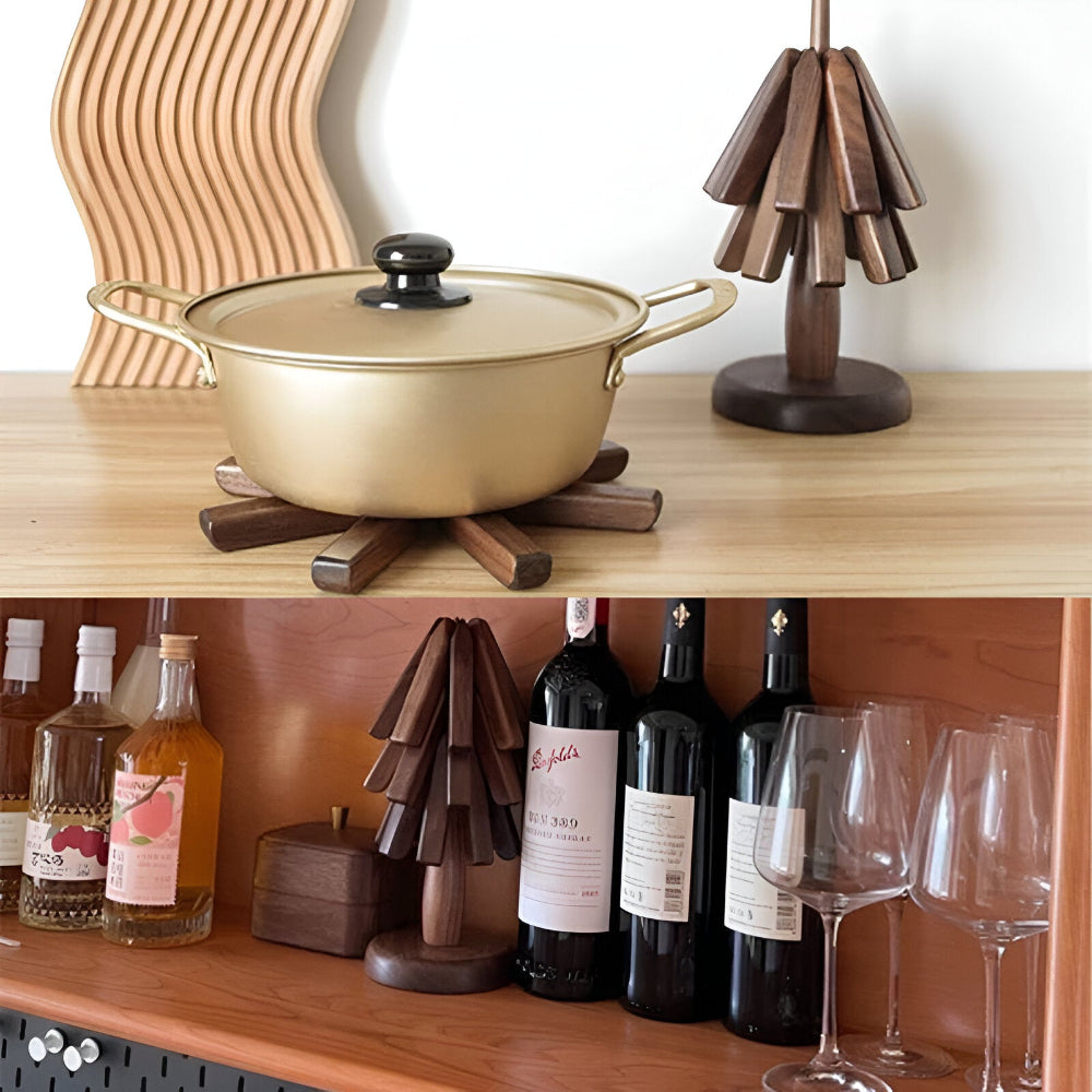 Faltbare Walnuss Tischunterlage - Elegante und Nachhaltige Matte für Ihr Zuhause