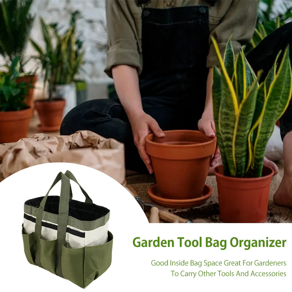 Garten Werkzeugtasche mit Fächern – Robuste Aufbewahrungstasche für Gartenwerkzeug, Pflanzenpflege & Outdoor