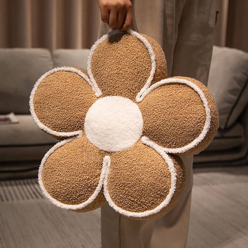 Gemütliches Dekokissen - Hautfreundliches Teddyfleece mit Blumenmuster für Wohnräume 6