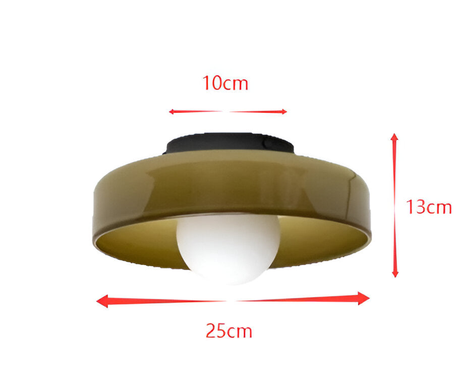 OrangeBeam Nordische Deckenleuchte- Halbbündige Deckenleuchten aus Glas