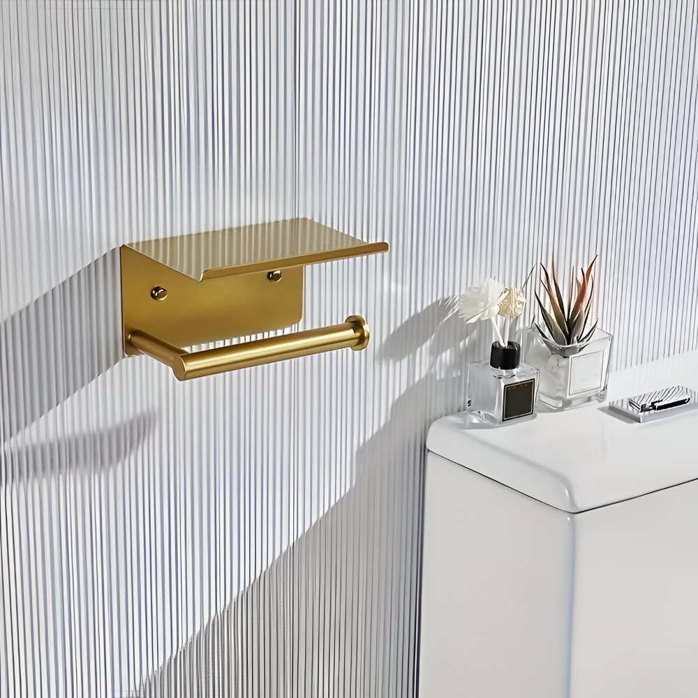 Handtuchhalter Gold Gebürstet - Edelstahl Wandmontage Handtuchstange