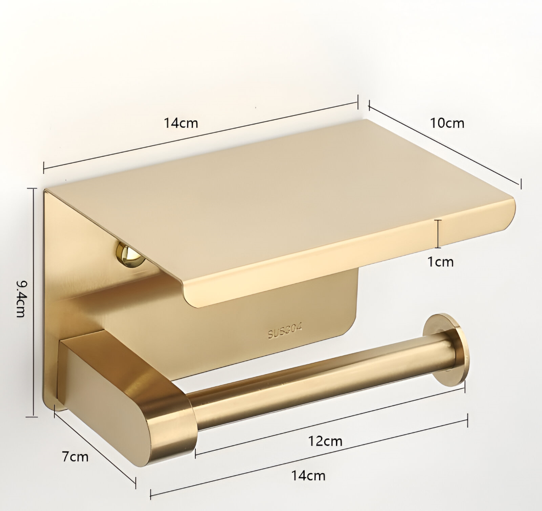 Handtuchhalter Gold Gebürstet - Edelstahl Wandmontage Handtuchstange