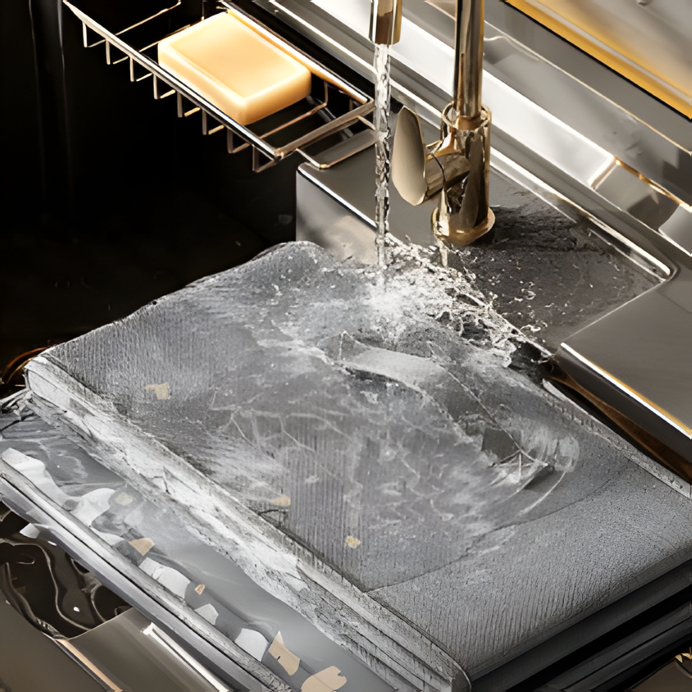 Grau Stoff-Aufbewahrungsbox mit Deckel – Faltbare Kleiderbox, Waschbar