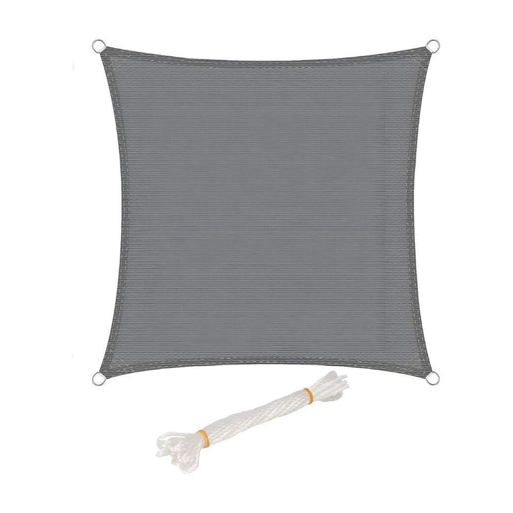 HDPE Sonnensegel Grau Rechteckig 180 g/m² – Wetterbeständig & reißfest – UV-Schutz 50+