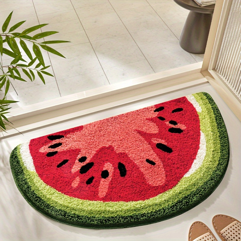 Halbkreis Badematte Rutschfest – Ultraweicher Badeteppich, Saugfähig, Waschbar, 40x60cm/80x120cm, Polyester