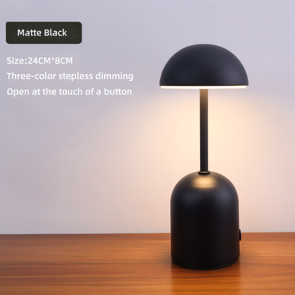 HalfOrb Tischleuchte - Elegante Metallic Kuppel LED Lampe