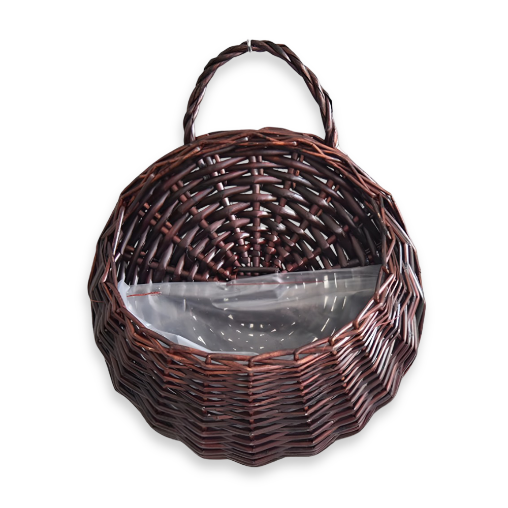 Handgefertigter Rattan Wandkorb - Natürliche Eleganz für Pflanzen und Blumen