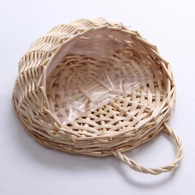 Handgefertigter Rattan Wandkorb - Natürliche Eleganz für Pflanzen und Blumen 6