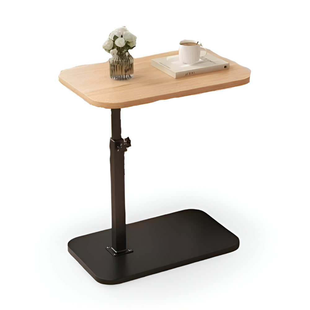 Höhenverstellbarer Moderner Beistelltisch mit Holzplatte