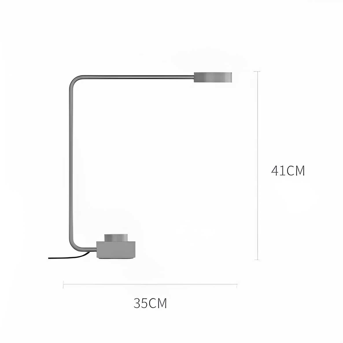 Aluminium-Schreibtischlampe - Dimmbare LED-Leuchte mit geschwungenem Design