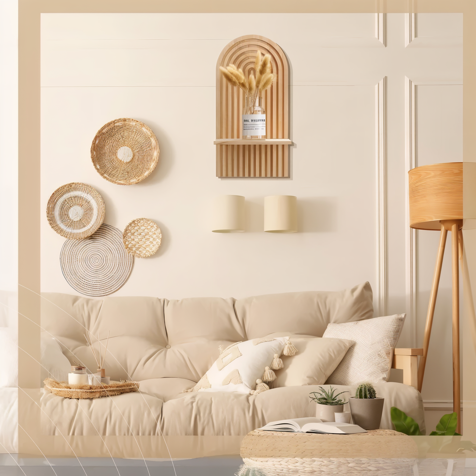 Archi Wandregal - Minimalistisches Boho Holzregal Wand Skandinavisch