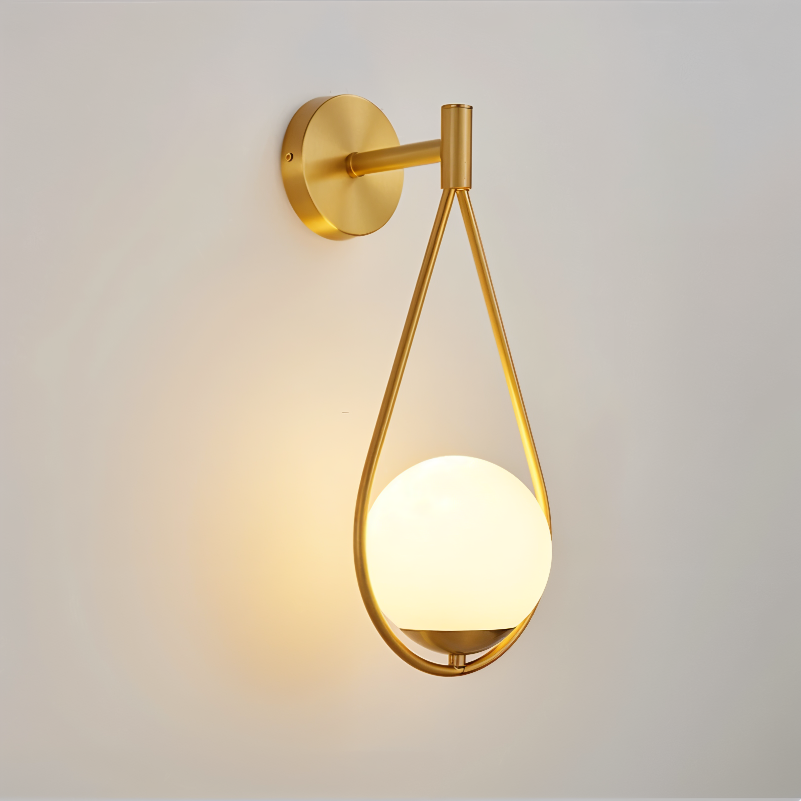 ArtLoop Wandleuchte - Teardrop Frosted Glass Wandlampe - Sphere Wandlampe Design - Artistic Wandleuchten LED