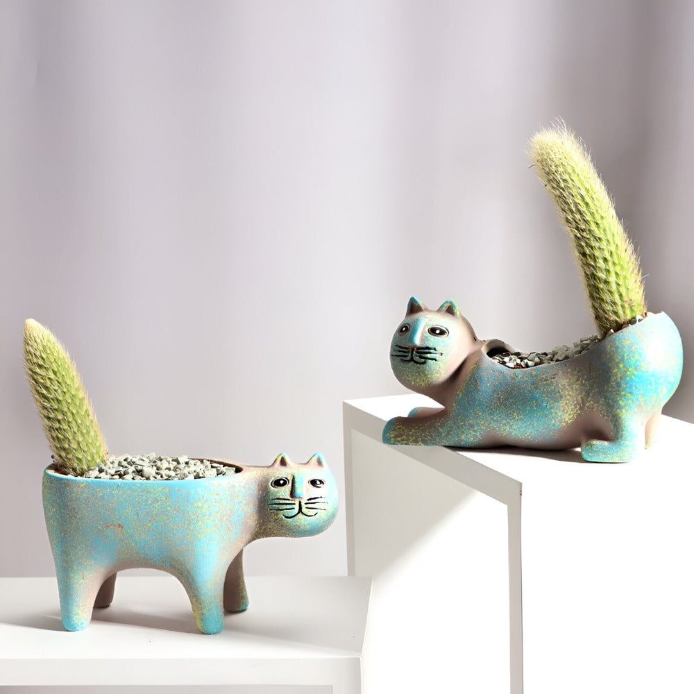 Charmante Katzen-Design Keramik Blumentöpfe für Pflanzen