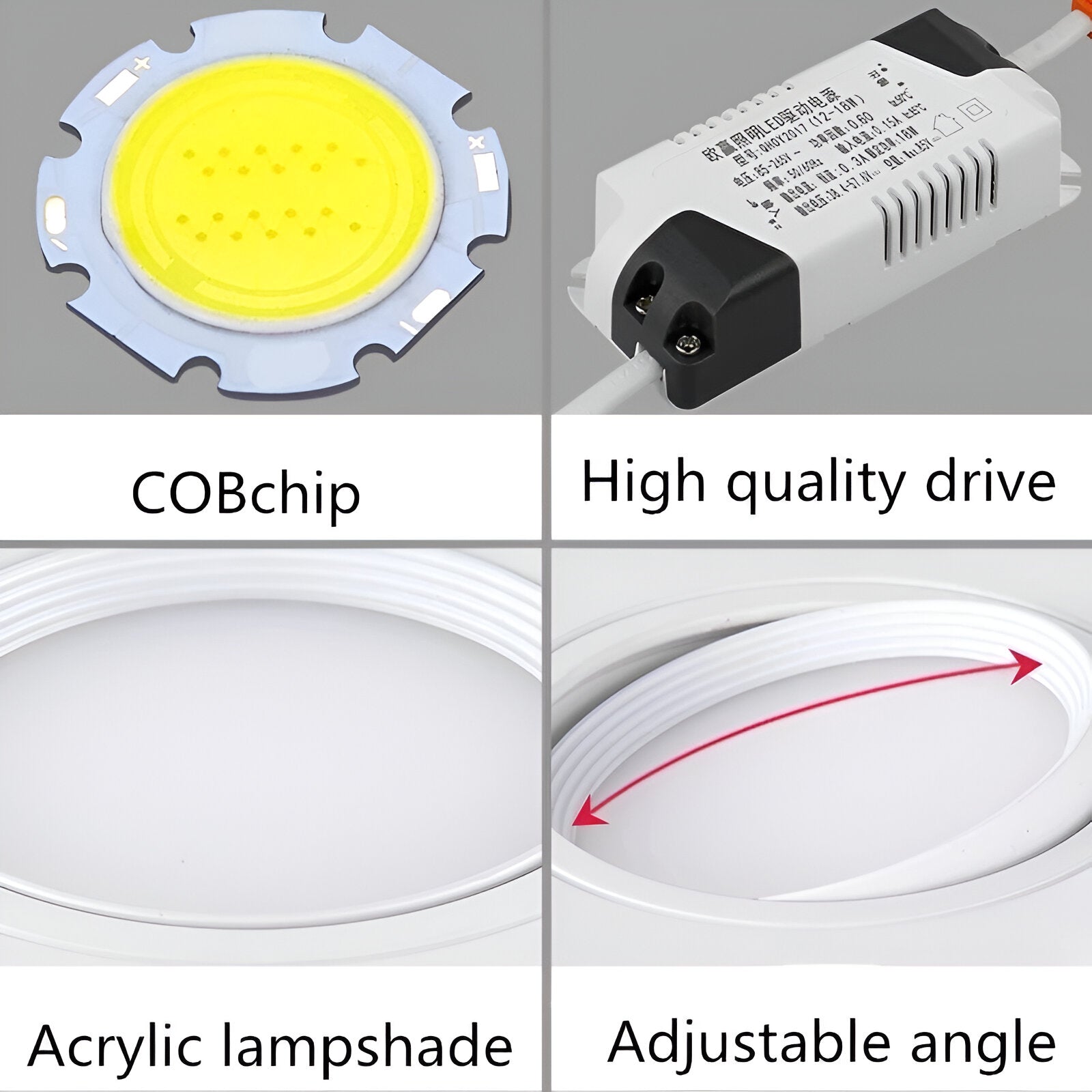 CircuQuad Spot Lights - Weiß/Schwarz Quadratische Deckeneinbauleuchten