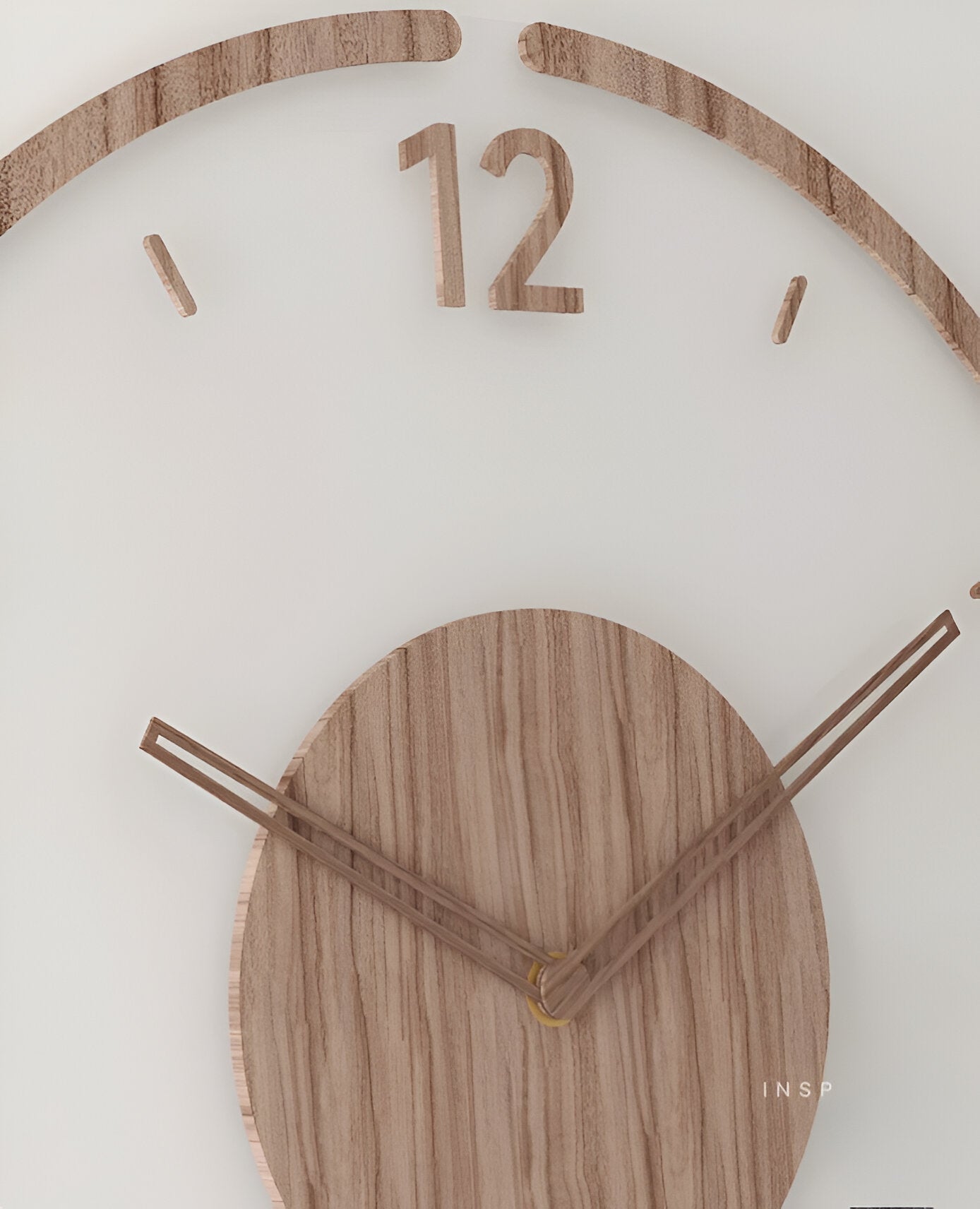 Clear O'Clock - Transparente Acryl & Holz Stille Wanduhr