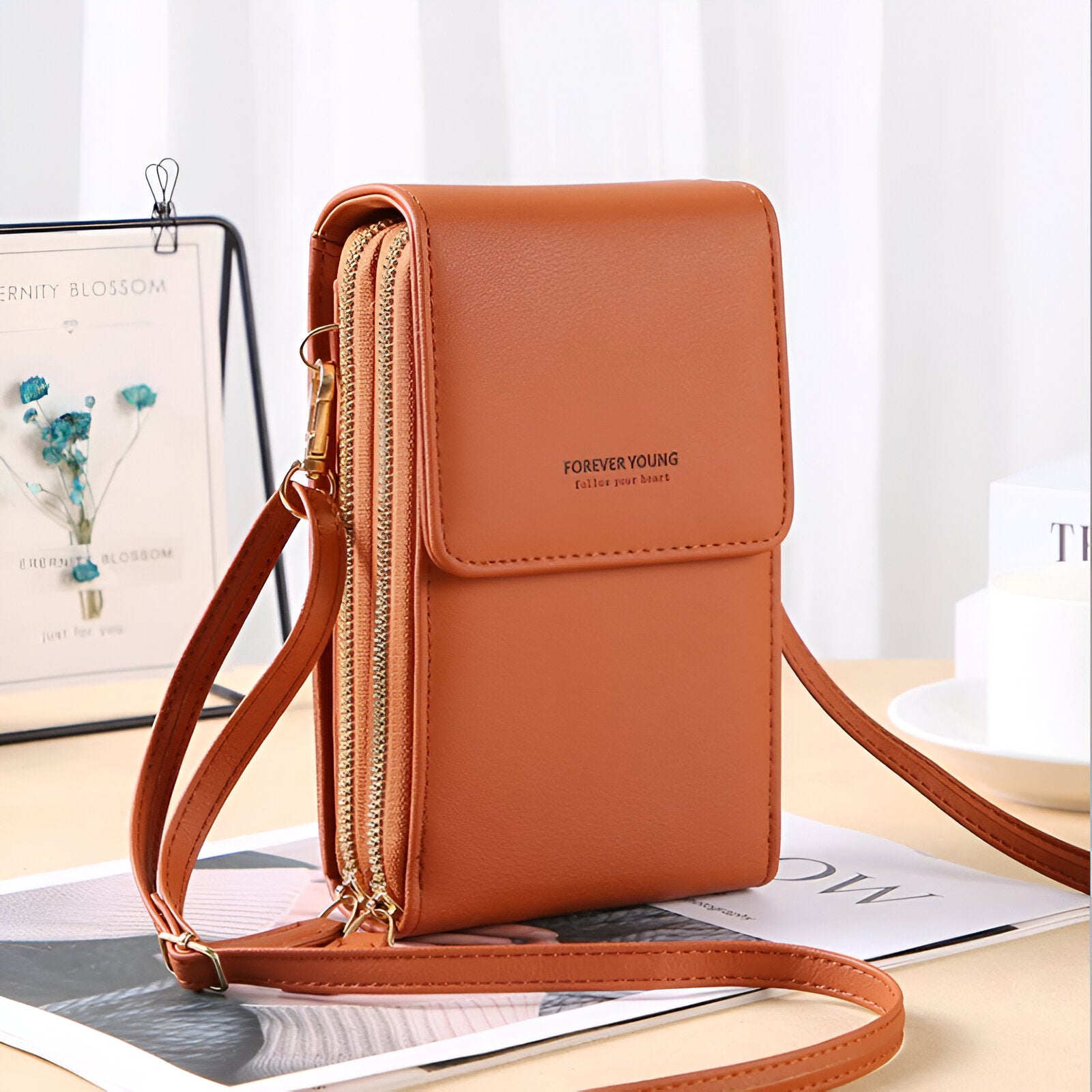 Carry- Stylische Crossbody Geldbörse & Telefonhalter Tasche