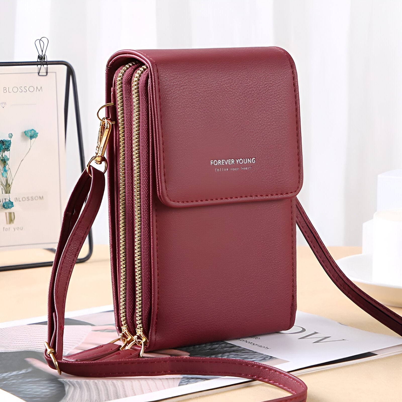 Carry- Stylische Crossbody Geldbörse & Telefonhalter Tasche