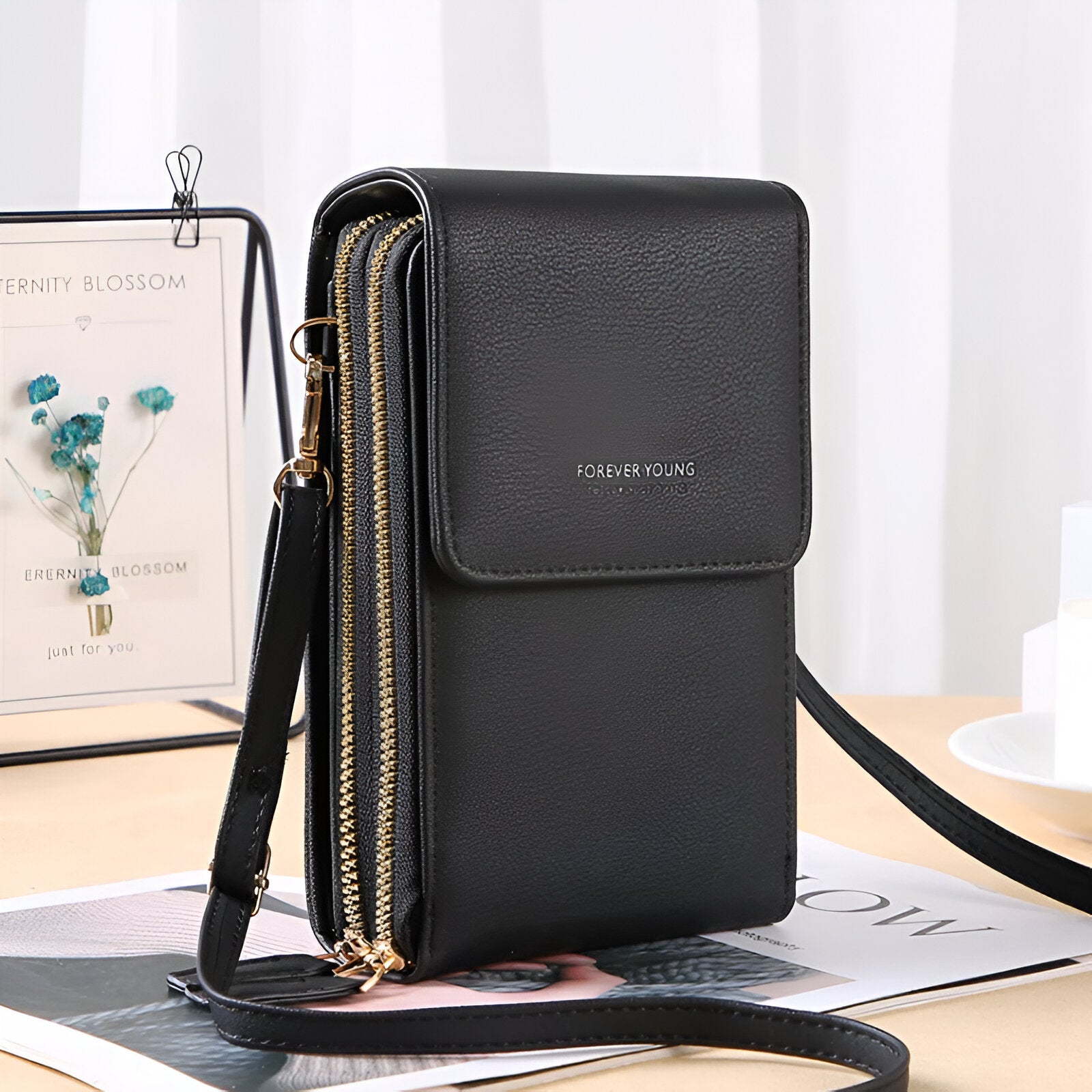 Carry- Stylische Crossbody Geldbörse & Telefonhalter Tasche