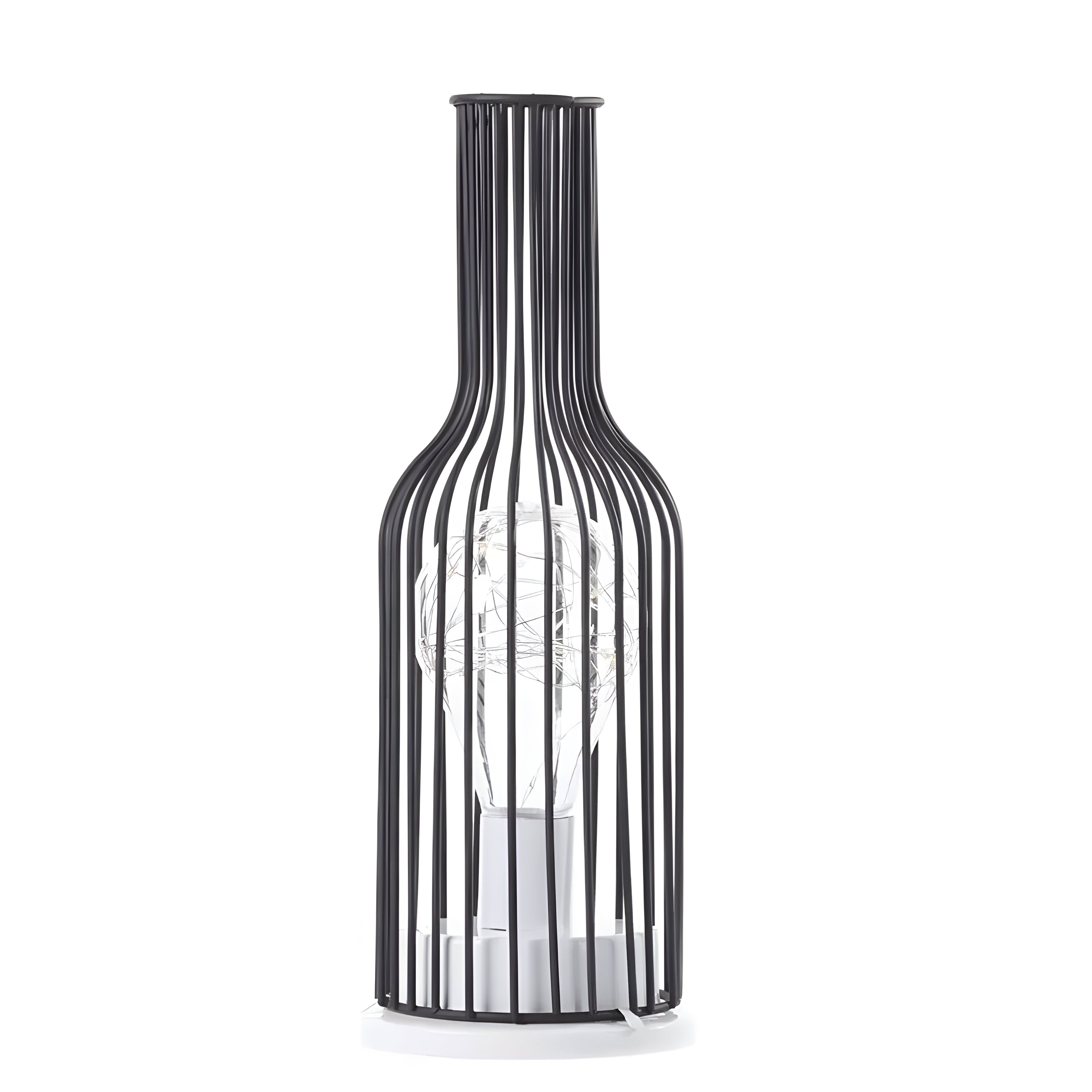 DecanterLume Tischlampe - Moderne Schwarze Weinflasche Schreibtischlampe