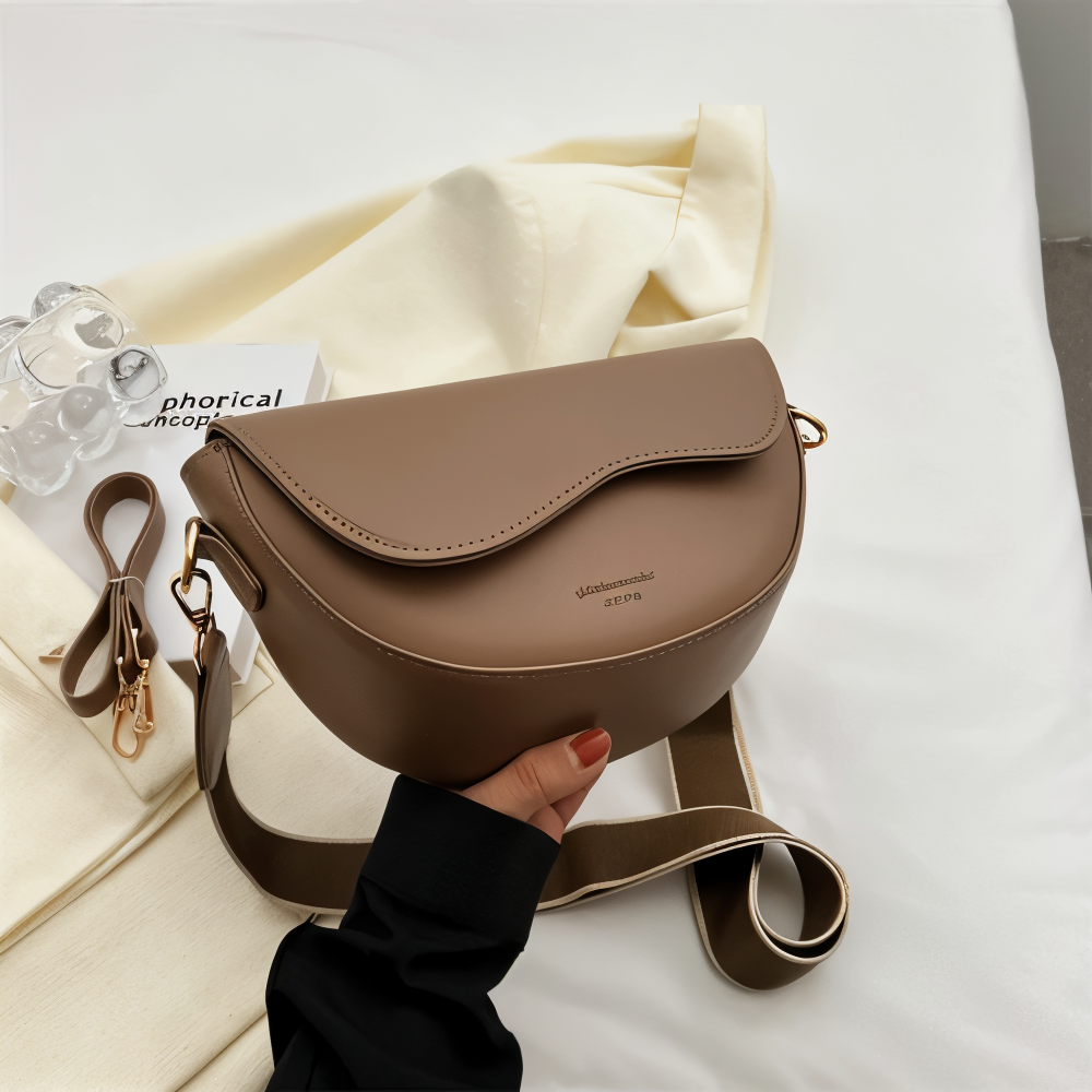 DualLock Crossbody Bag- Modische Ledertasche für Damen