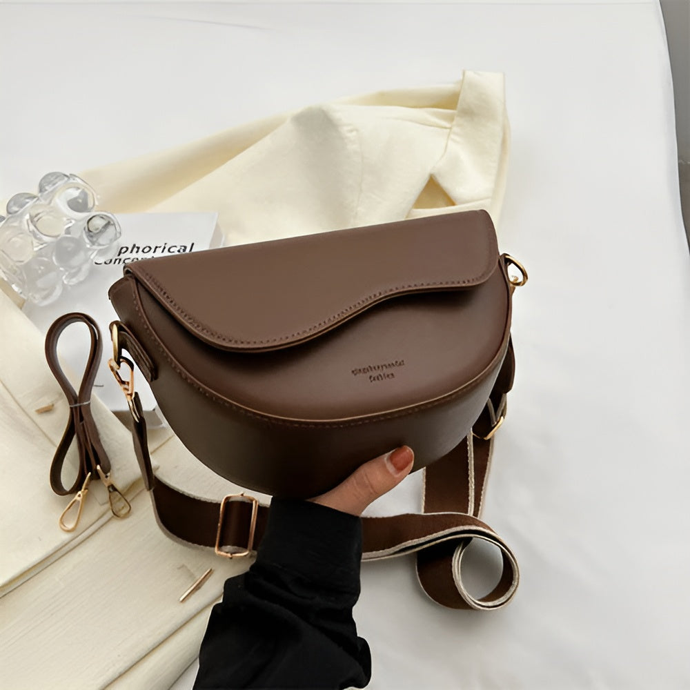 DualLock Crossbody Bag- Modische Ledertasche für Damen