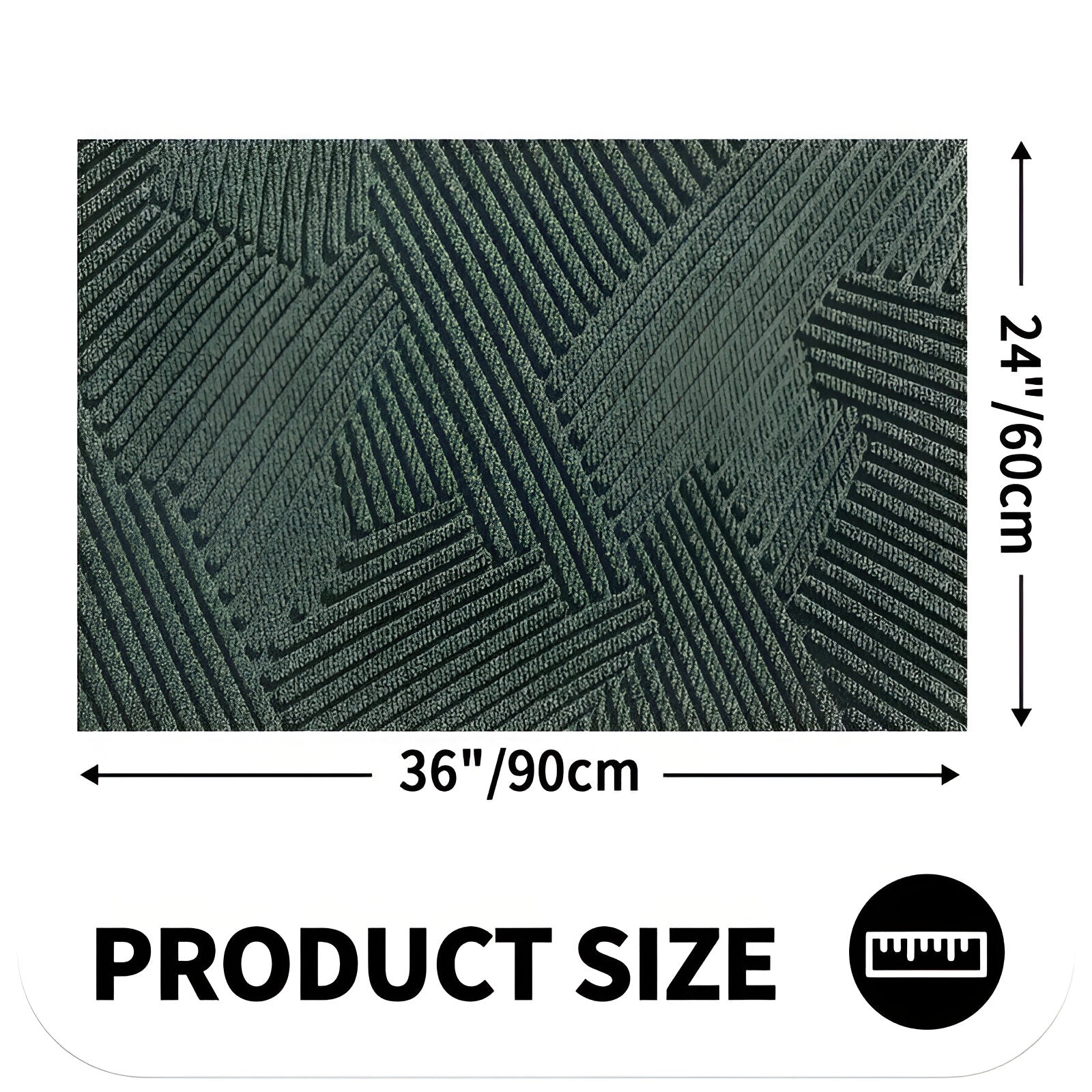 EntraMat - Anti-Rutsch-Fußmatte mit Geometrischem Muster - PVC-Fußmatte Rechteckig