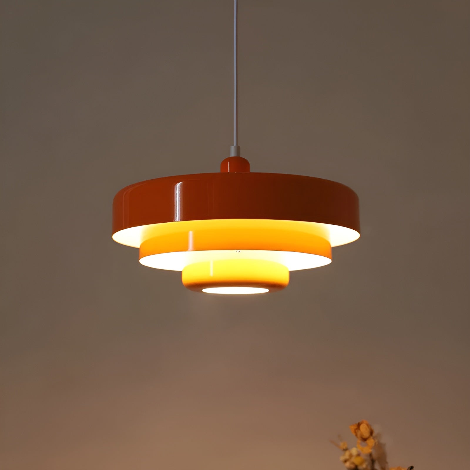 LEDCharm - Orangefarbene Vintage-Hängeleuchte für die Decke Delight