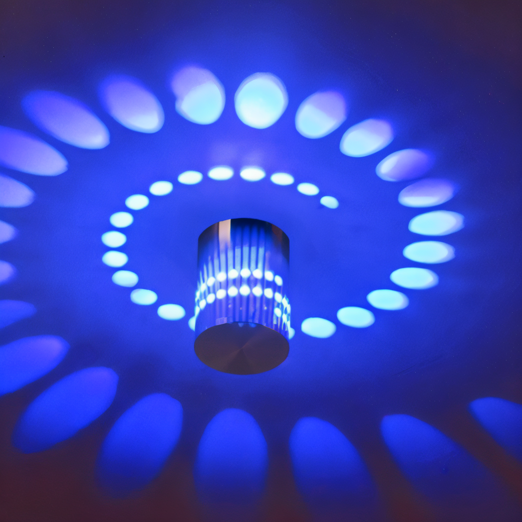 LuminBlast Wandleuchte - Zylindrische Wandlampe - Bunte Spirale Wandleuchten LED