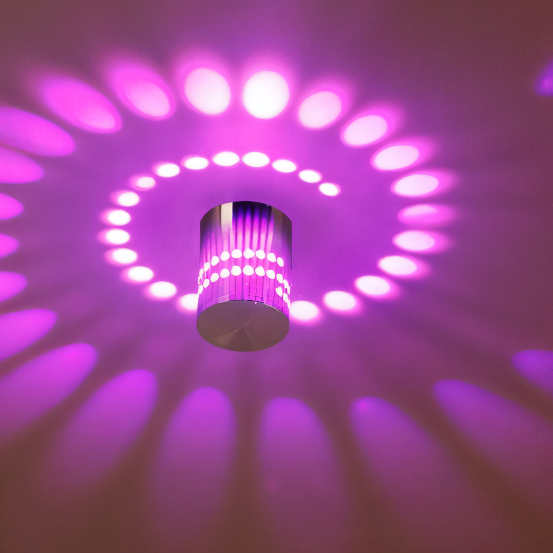 LuminBlast Wandleuchte - Zylindrische Wandlampe - Bunte Spirale Wandleuchten LED