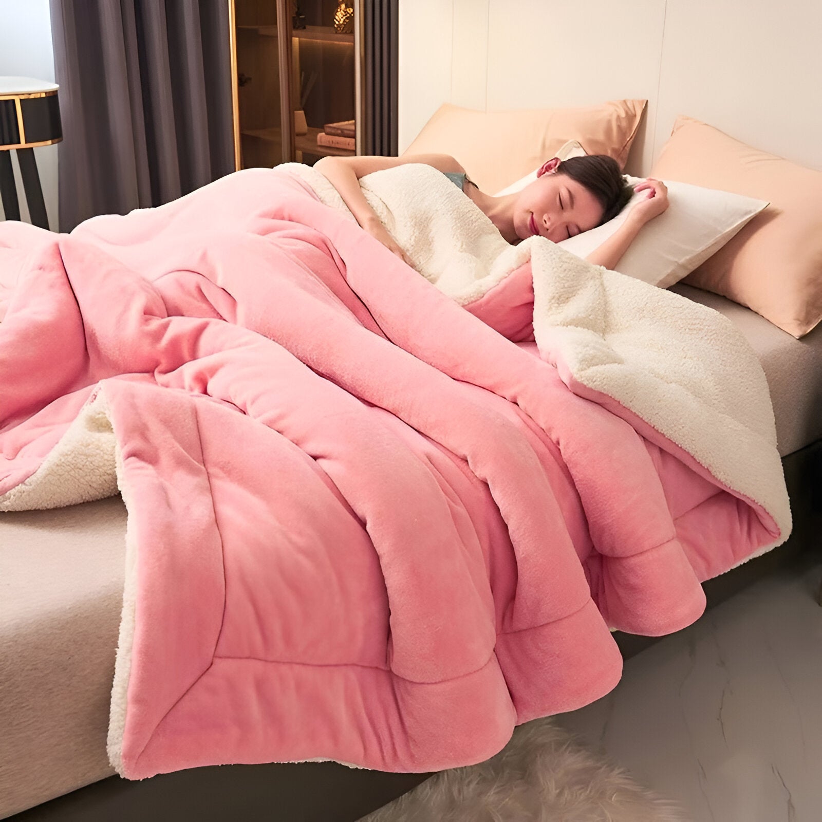 LuxeWarm Bettwäsche - Ultra Plüsch Fleece Wende Bettdecke