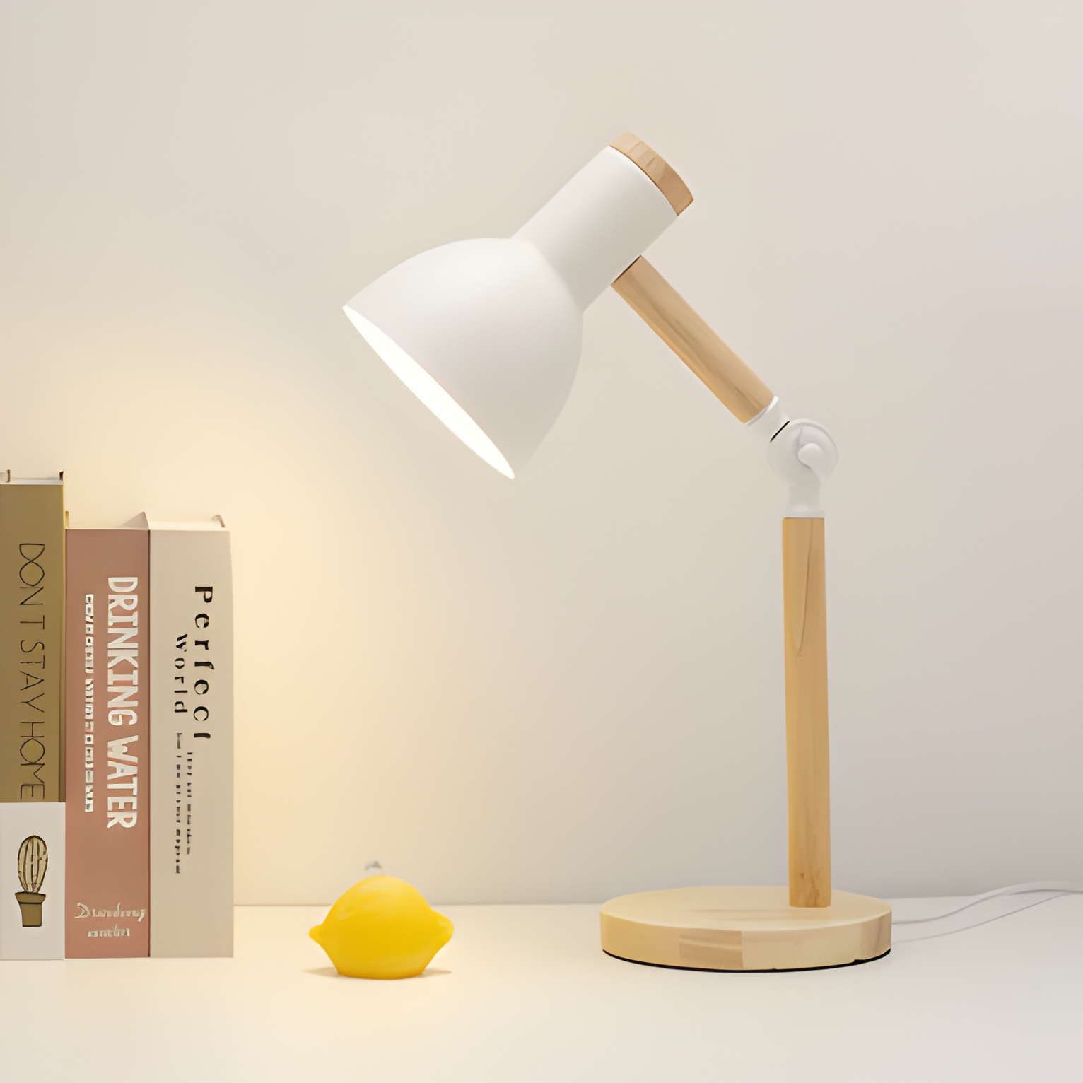 Nordelux Tischlampe - Bunte Macaron LED Verstellbare Schreibtischlampe aus Holz