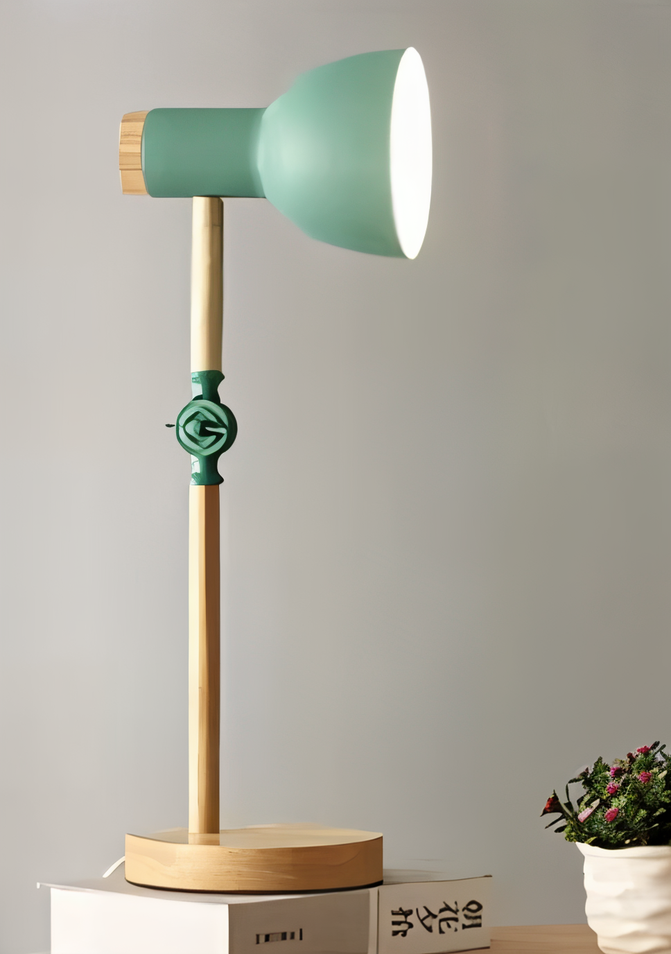 Nordelux Tischlampe - Bunte Macaron LED Verstellbare Schreibtischlampe aus Holz