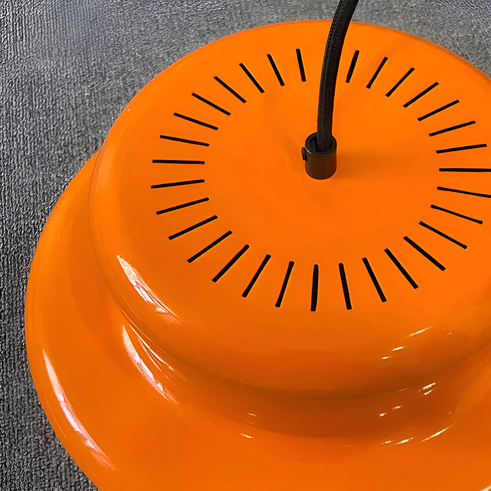 Retro Orange E27 Pendelleuchte - Stylische LED Hängeleuchte für Esszimmer, Bar und Küchendekor